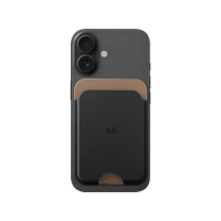 Black-Beige Leatherite MagSafe Card Wallet